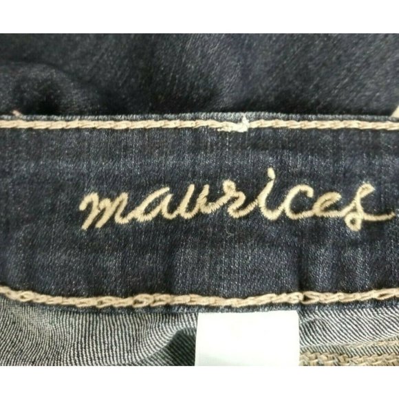 Maurices Women's Distressed Ripped Sequined Thick Stitched Bootcut Jeans Sz 7/8 - Picture 8 of 9